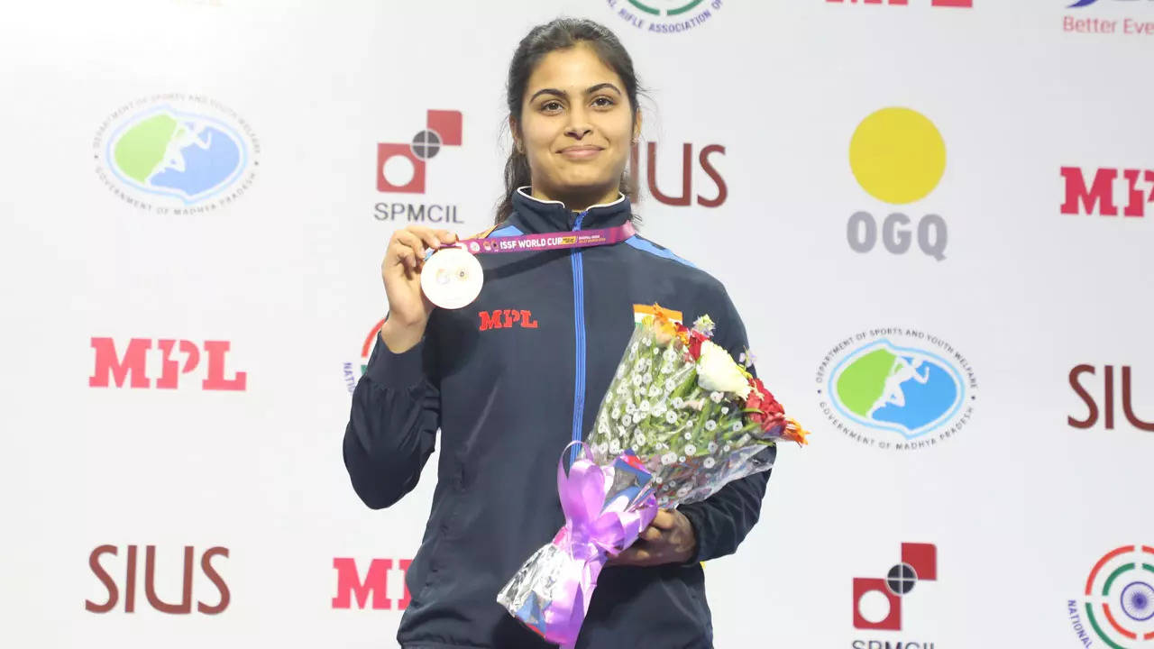 ISSF World Cup Manu Bhaker ends two year wait with bronze Doreen