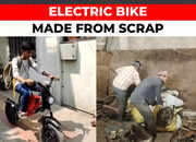 No money to buy his son a motorbike, an electrician made an electric bike using scrap materials