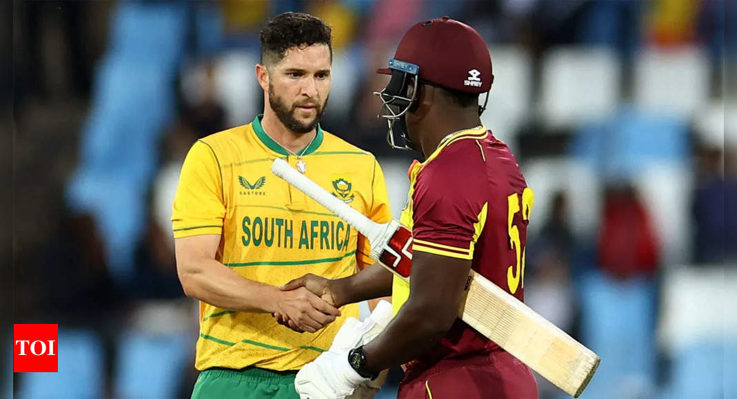 1st T20I: Rovman Powell fires Windies to victory in rain-curtailed clash against South Africa | Cricket News – Times of India