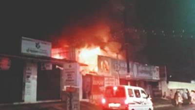 Furniture store goes up in flames in Erode