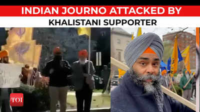 Indian journalist attacked and abused by Khalistan supporters in US outside embassy