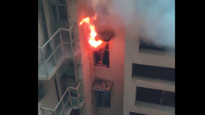 Owners away, fire breaks out in a 5th-floor flat of Noida Extension condo