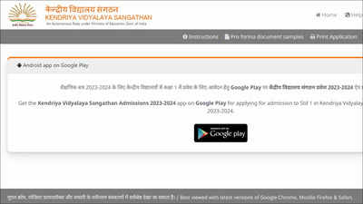 KVS Admission 2023: Application for Class 1 admissions begins; apply through KVS app only