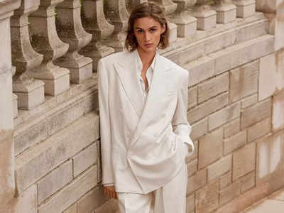 Fashion Womens Suit White Shirt White Suit, Formal Wear, Womens