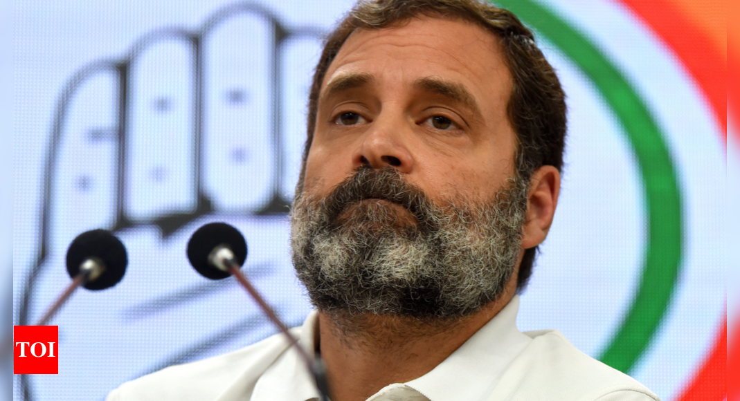 Adani:  Why no investigation into Adani issue, why so much of fear: Rahul Gandhi targets PM Modi | India News – Times of India