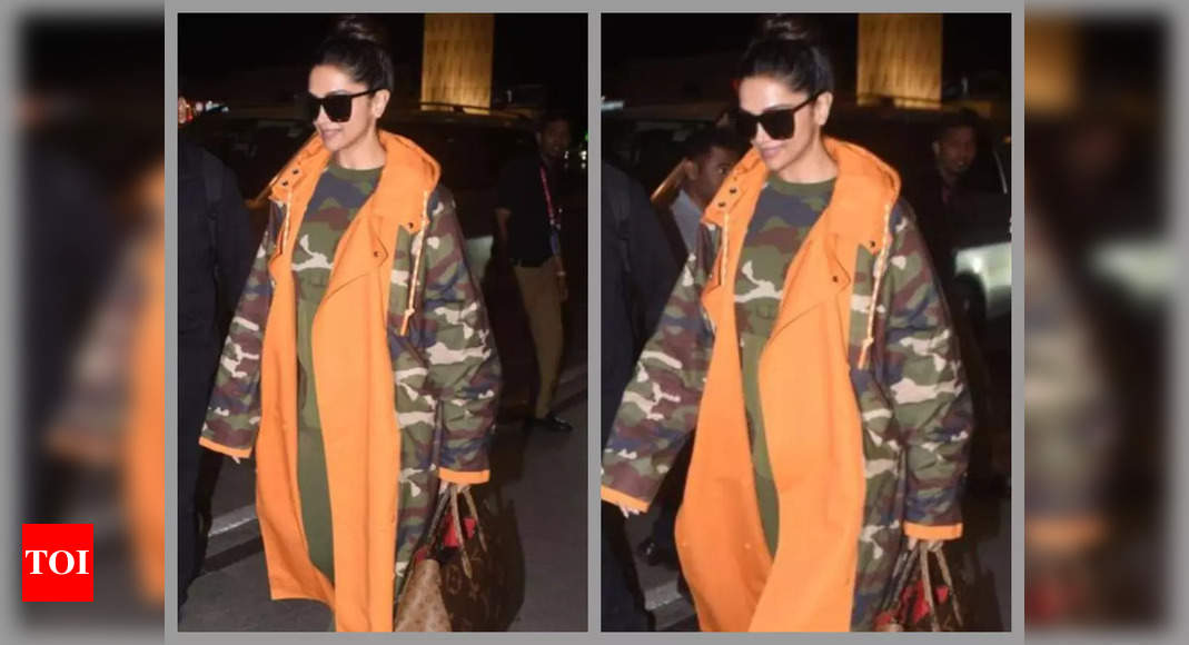 Amid Split Rumors With Ranveer Singh, Deepika Padukone Makes A Stylish Statement In Long Camouflage Jacket At Airport – WATCH VIDEO