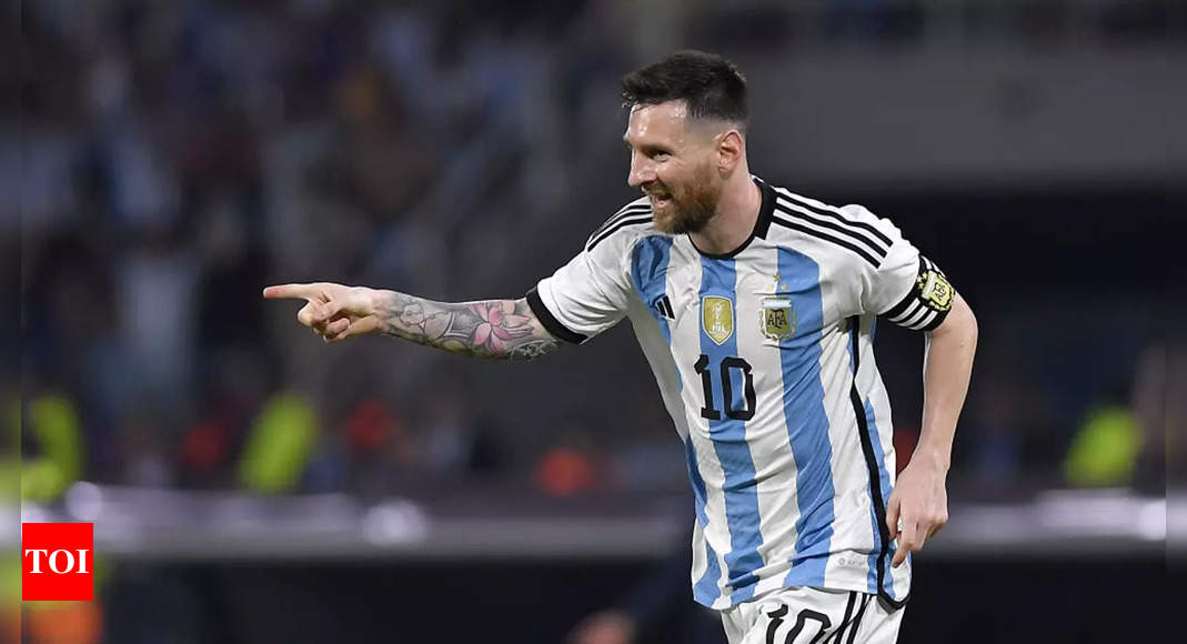 Lionel Messi scores 100th Argentina goal | Football News – Times of India