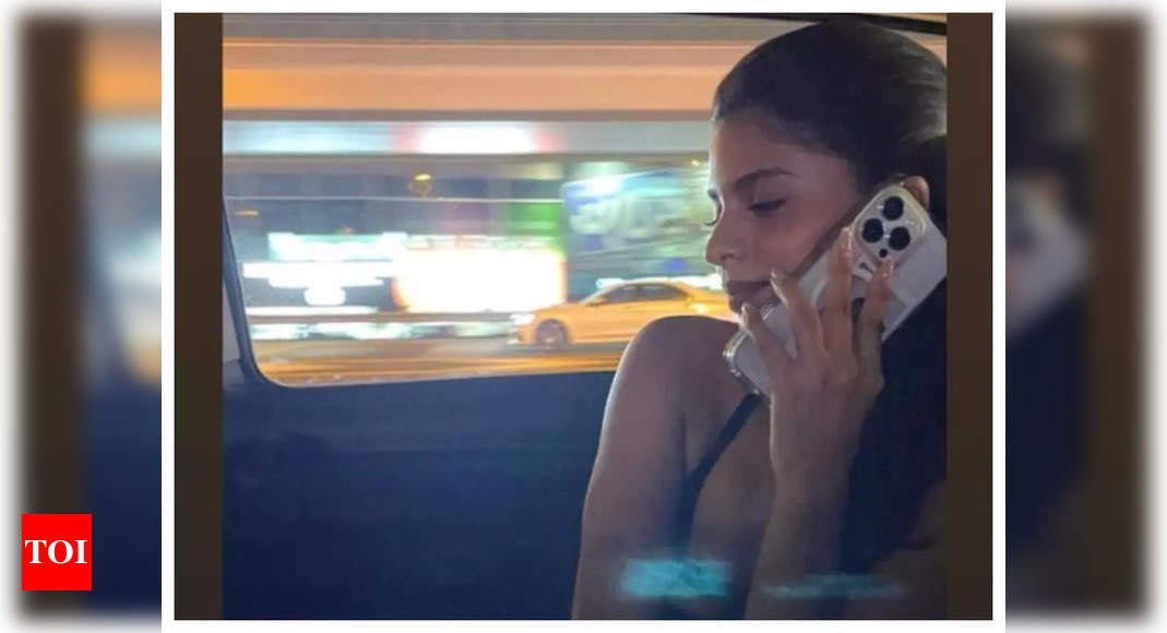 Suhana Khan is busy talking on the phone while travelling in an unseen photo shared by her friend – Times of India