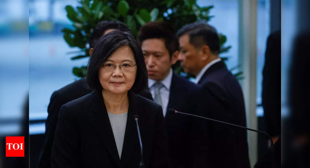 Taiwan president defiant after China threatens retaliation for US trip – Times of India