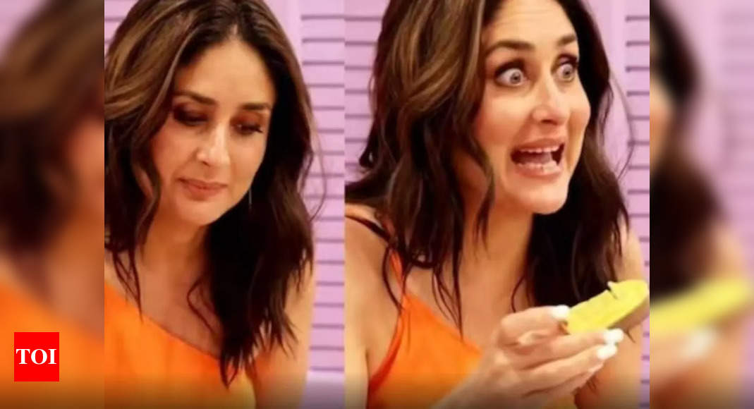 Kareena Kapoor Khan gets confused with a hyper-realistic shoe-like cake, gives hilarious reaction! – Times of India