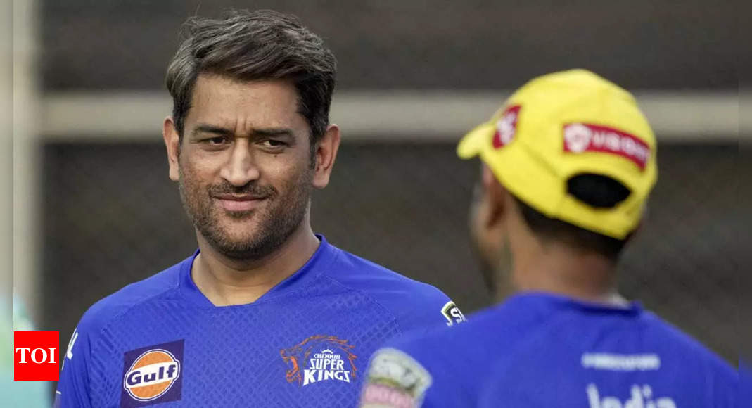 MS Dhoni skips training due to left knee injury, CSK CEO says skipper ‘will play’ against Gujarat Titans | Cricket News – Times of India