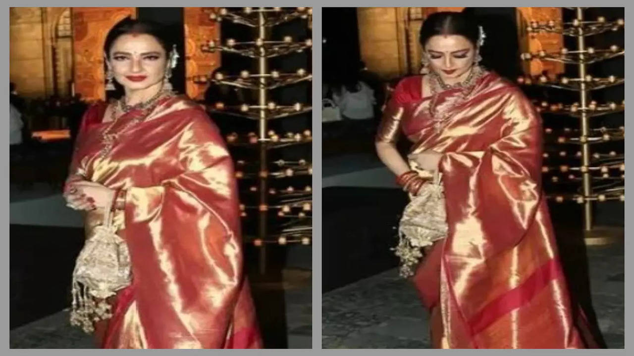 Rekha in a Kanjeevaram silk saree – South India Fashion