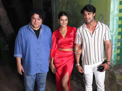 Bigg Boss 16 fame Ankit Gupta, Priyanka Chahar Choudhary reunite with Sajid Khan; former jokes 'Sir Aashiqui 4 bana lo humare saath'