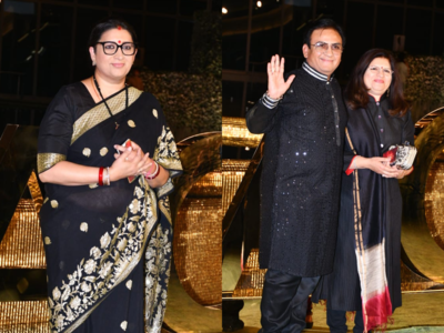 Smriti Irani, Dilip Joshi, Rahul Vaidya and others arrive in style at Nita Mukesh Ambani’s Cultural Centre Launch; see pics