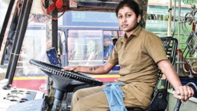This lady impresses many with her skills to drive bus in Coimbatore