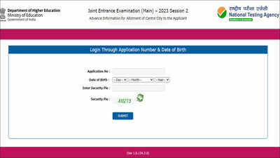 JEE Main 2023 session 2 City Intimation Slip released on jeemain.nta.nic.in; admit card soon