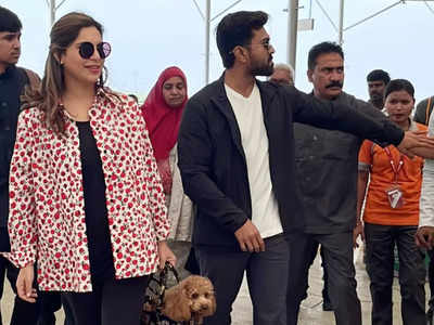 Ram Charan and Upasana jet off to Dubai in style; see pic