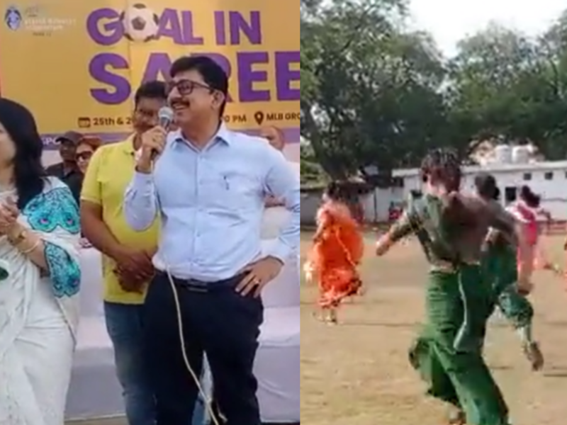 Gwalior women play football in sarees, video goes viral