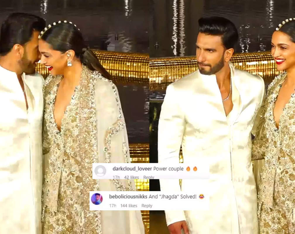 
Ranveer Singh-Deepika Padukone finally hold hands as they pose flashing their bright smiles at NMACC launch event; netizens say 'And jhagda solved!'
