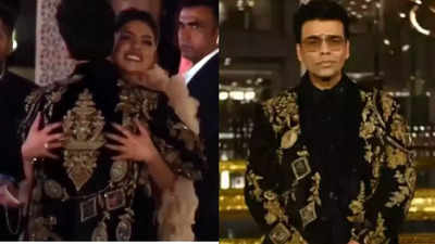 After her SHOCKING interview, Priyanka Chopra Jonas and Karan Johar greet each other with warm hug and have a good laugh at NMACC launch