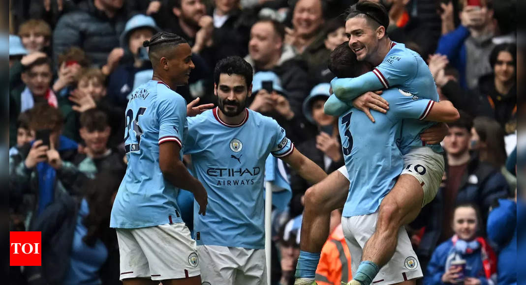 EPL: Man City thrash Liverpool 4-1 to keep title race alive | Football News – Times of India