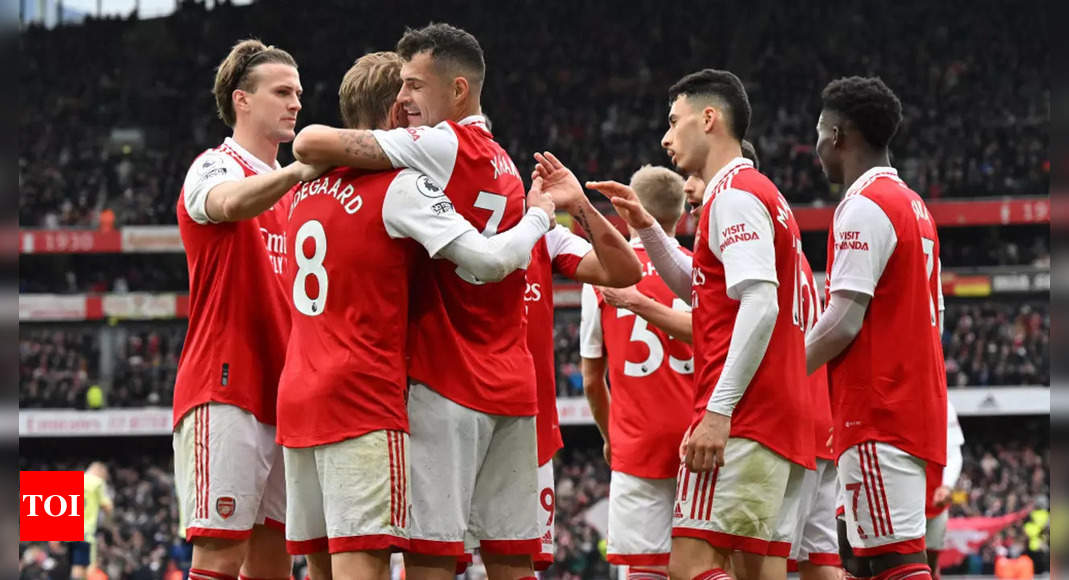 Gabriel Jesus at the double as Arsenal steam on towards title | Football News – Times of India