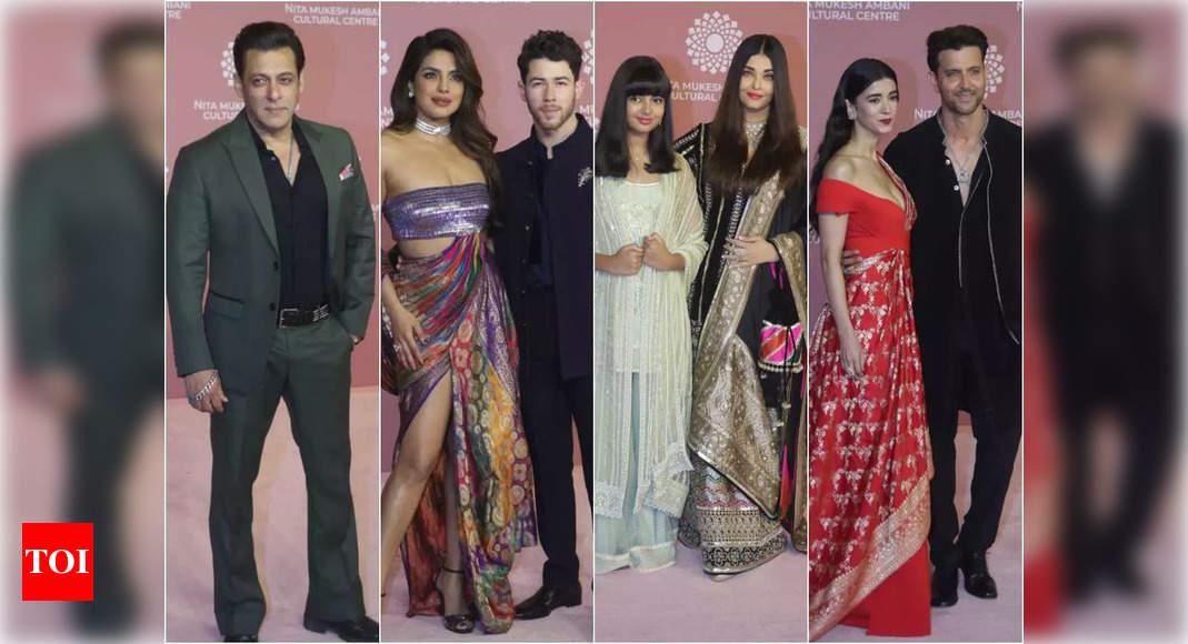 Salman Khan, Priyanka Chopra Jonas-Nick Jonas, Aishwarya Rai Bachchan-Aaradhya Bachchan, Hrithik Roshan-Saba Azad: Bollywood celebs shine at NMACC event day 2 – Times of India