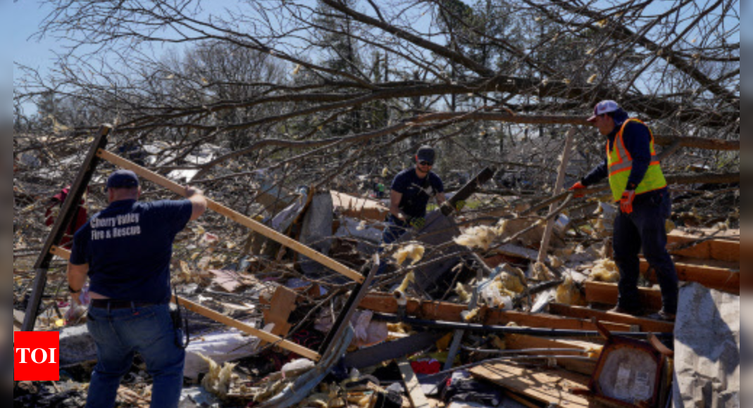 South: At least 21 dead after tornadoes rake US Midwest, South – Times of India
