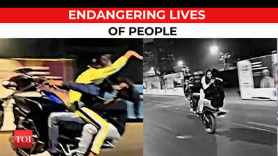 Mumbai: Man performs dangerous bike stunt with two women on road, video goes viral