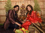 Vasishta Simha and Hariprriya celebrate first Yugadi as a couple