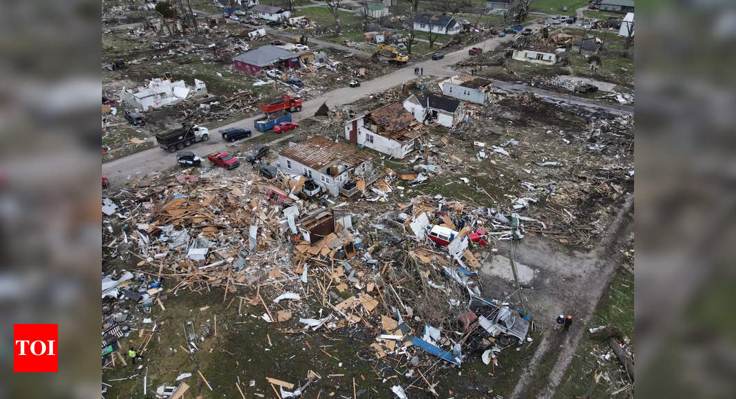 Torn-apart homes, overturned cars, toppled power lines & trees: US storms, tornadoes leave trail of devastation, kill at least 26 – Times of India