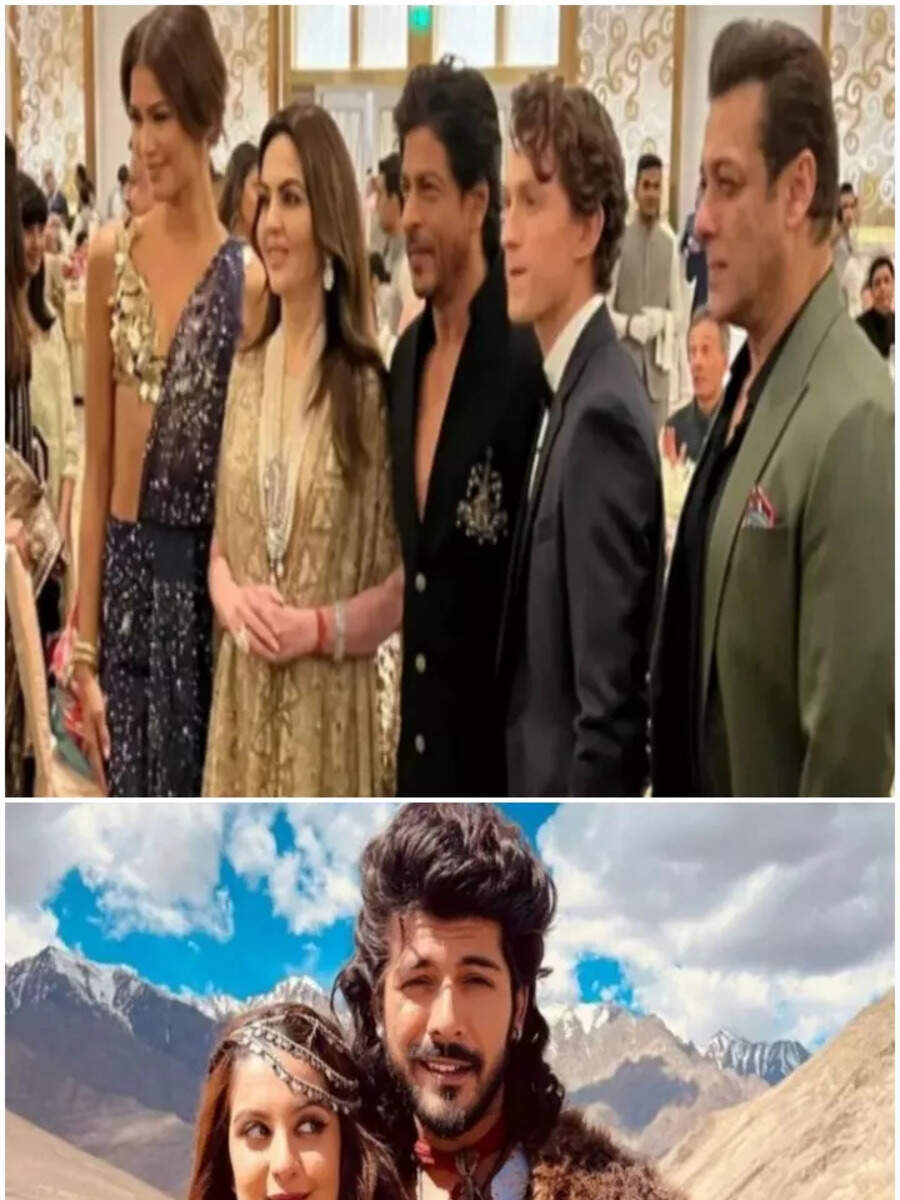 Top Entertainment News Shah Rukh Khan, Salman Khan pose with Zendaya