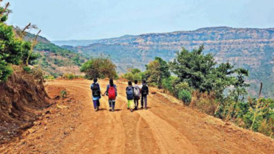 Students from hamlet in Bhor undertake 16km trek every day to school and back