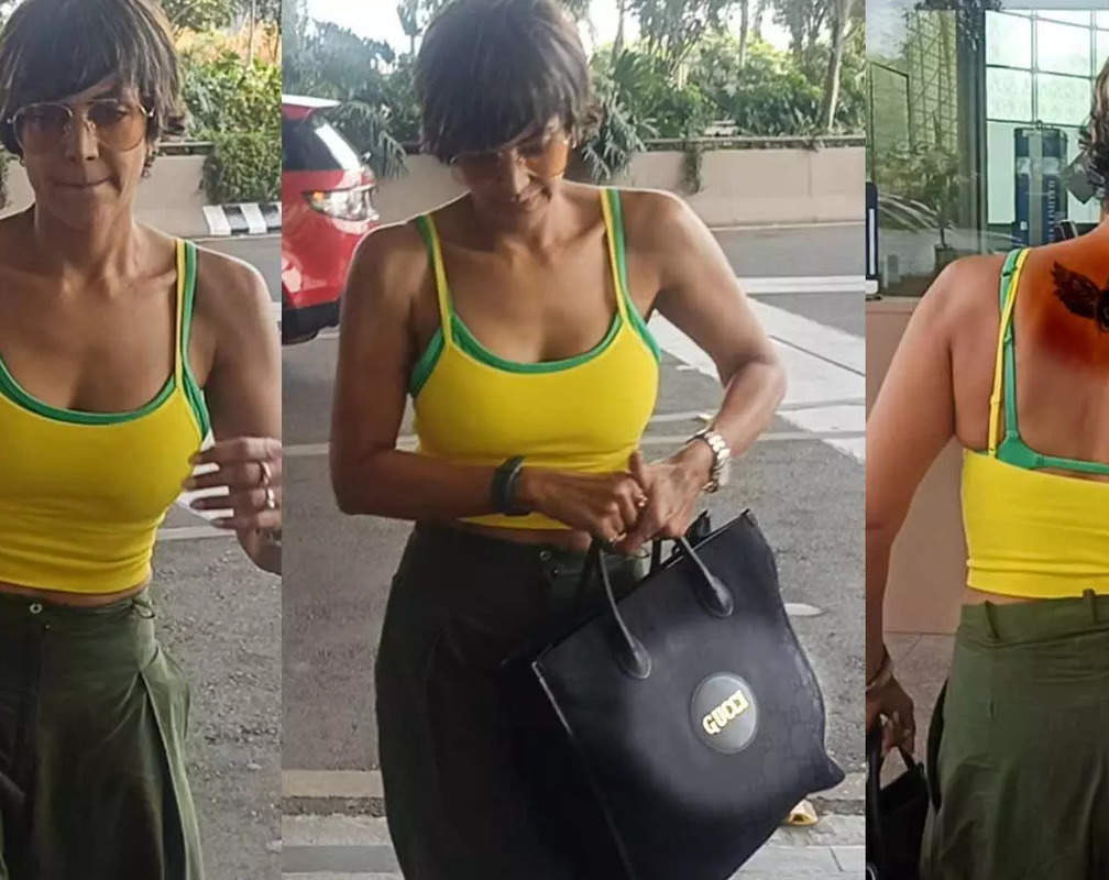 
Mandira Bedi flaunts her back tattoo and Gucci bag in spaghetti top, grabs eyeballs with BOLD fashion sense
