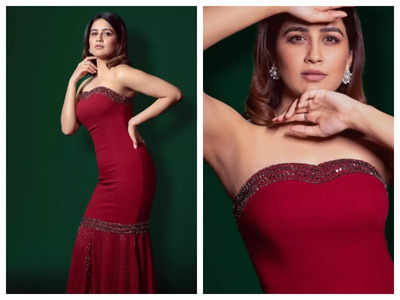 Vaidehi Parashurami is a vision to behold in this red-off-shoulder dress; See pics