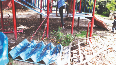 Equipment falls apart in neglected Chandigarh parks