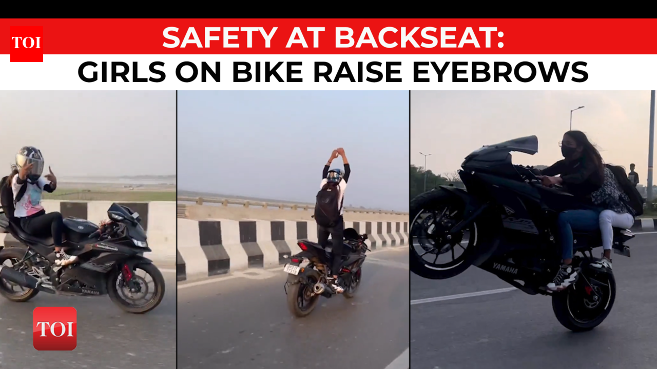 Viral: Girls on bike perform dangerous stunt in Patna, this is how ...