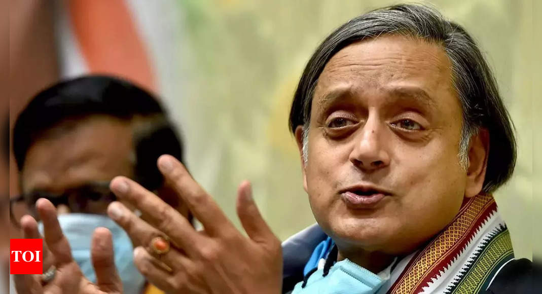 Shashi Tharoor targets govt over ‘mother of democracy’ slogan on G20 hoardings | India News – Times of India