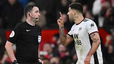 Fulham's Aleksandar Mitrovic has been handed an eight-match ban for misbehaving with the referee.