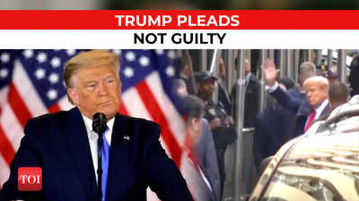 Former US President Donald Trump pleads not guilty to 34 felony counts of falsifying business records in court