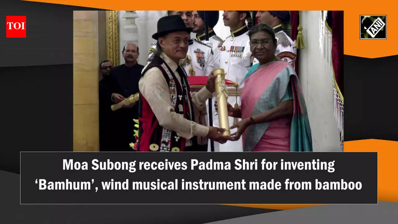 Moa Subong receives Padma Shri for inventing ‘Bamhum’, wind musical ...