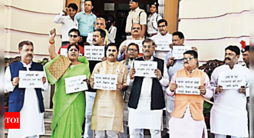 Ruckus In Bihar Legislative Council As Bjp Mlcs Protest Over Ram Navami