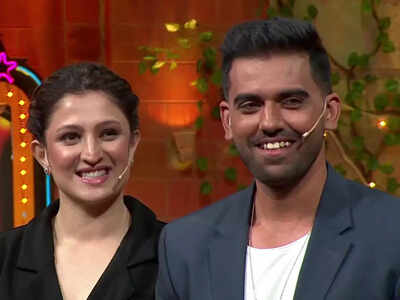 The Kapil Sharma Show: Kapil pulls cricketer Deepak Chahar's leg; says 'Itna sharma raha hai Deepak aaj, apni he patni ke saath hi aaye ho na?'