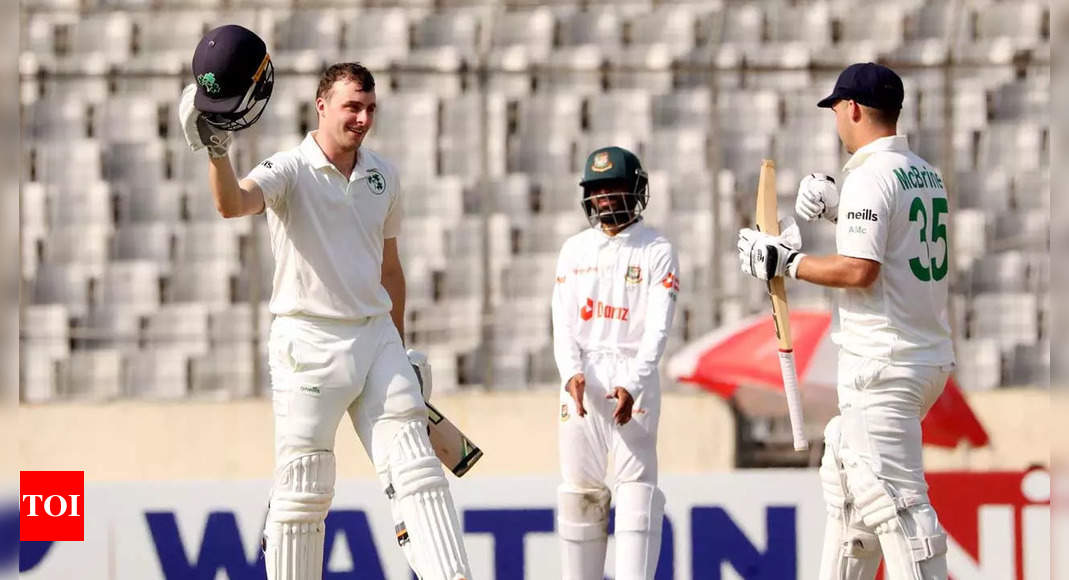 Lorcan Tucker: Debutant Lorcan Tucker becomes only second Irishman to hit Test century | Cricket News – Times of India