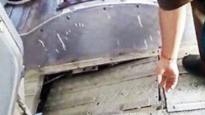 Lucky escape for BEST passenger as steel plate on bus floor comes off in Mumbai
