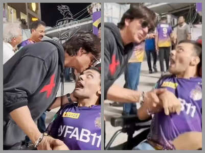 SRK kisses a kissing specially-abled fan