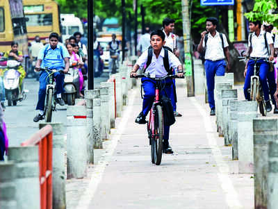 Chennai’s 1st cycle track, at KK Nagar, is a real mess