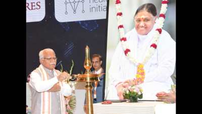 Haryana CM Manohar Lal Khattar inaugurates C20 Summit on Integrated Holistic Health at Amrita Hospital in Faridabad