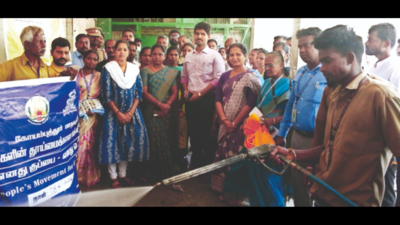Residents come together for mass clean-up drive in Coimbatore
