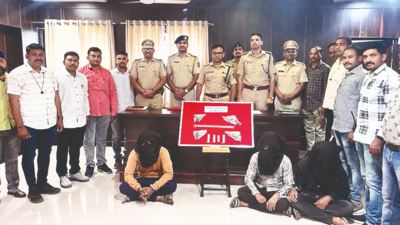 Four firearms, 30 live rounds seized from three in Nanded